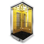 کابین آسانسور استیل طلایی کد 10304