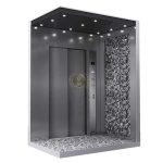 کابین آسانسور استیل نقره ای کد 10212