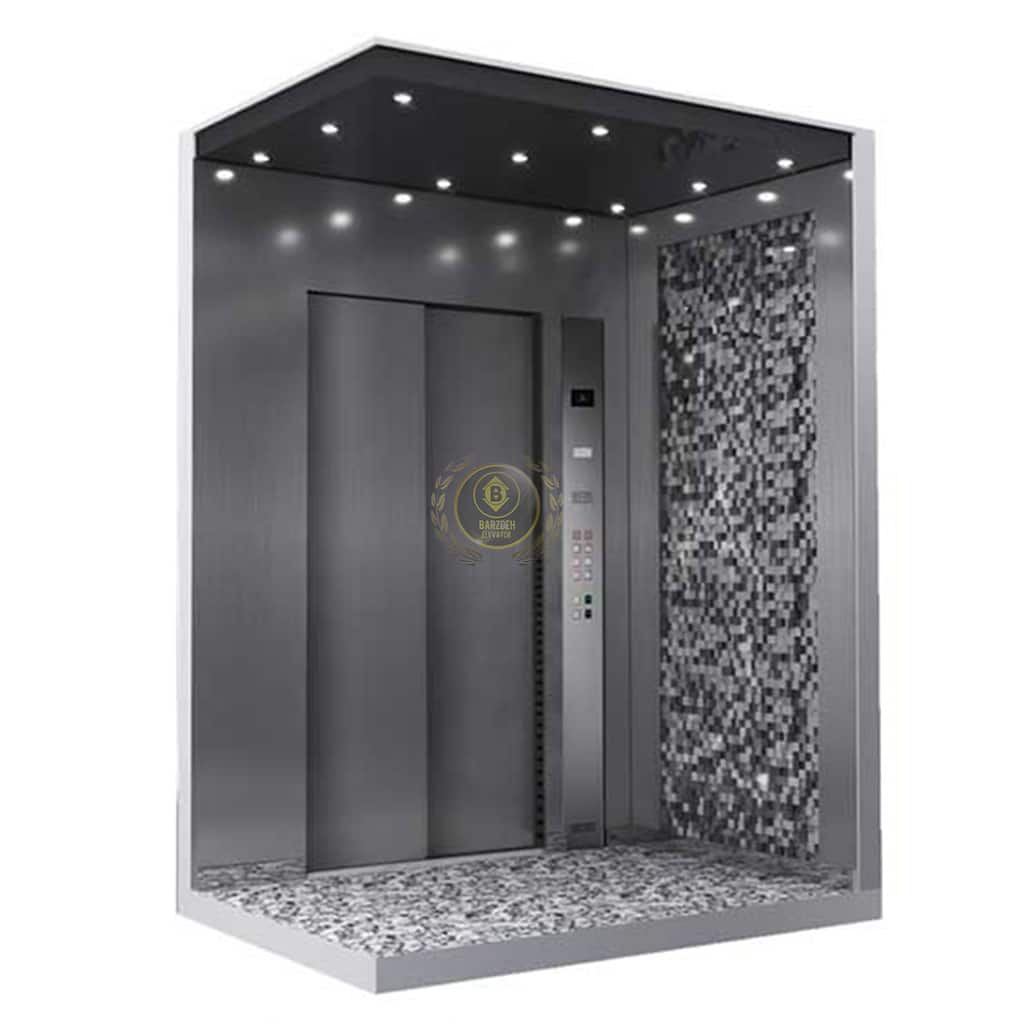 استیل-نقره-12-1 کابین آسانسور استیل نقره ای کد 10212 - تصویر 1