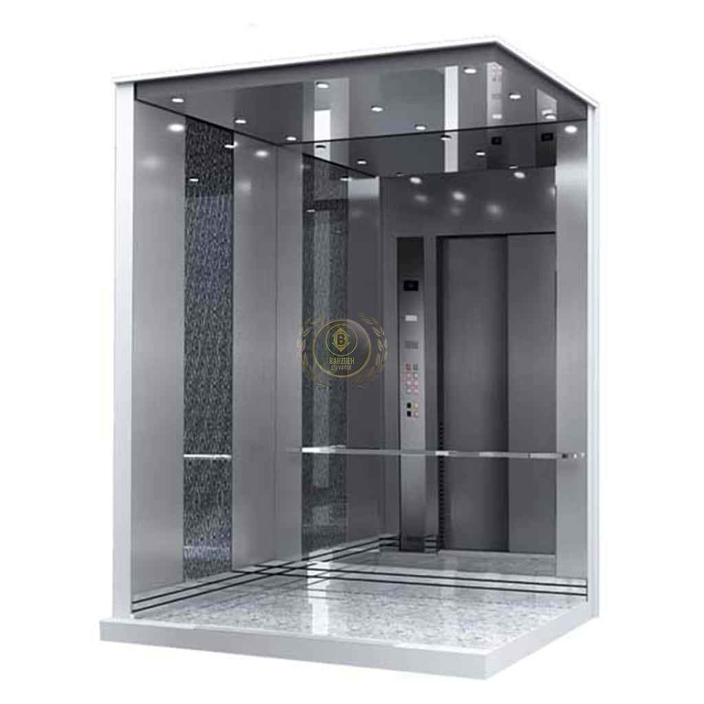 استیل-نقره-16 کابین آسانسور استیل نقره ای کد 10216 - تصویر 1