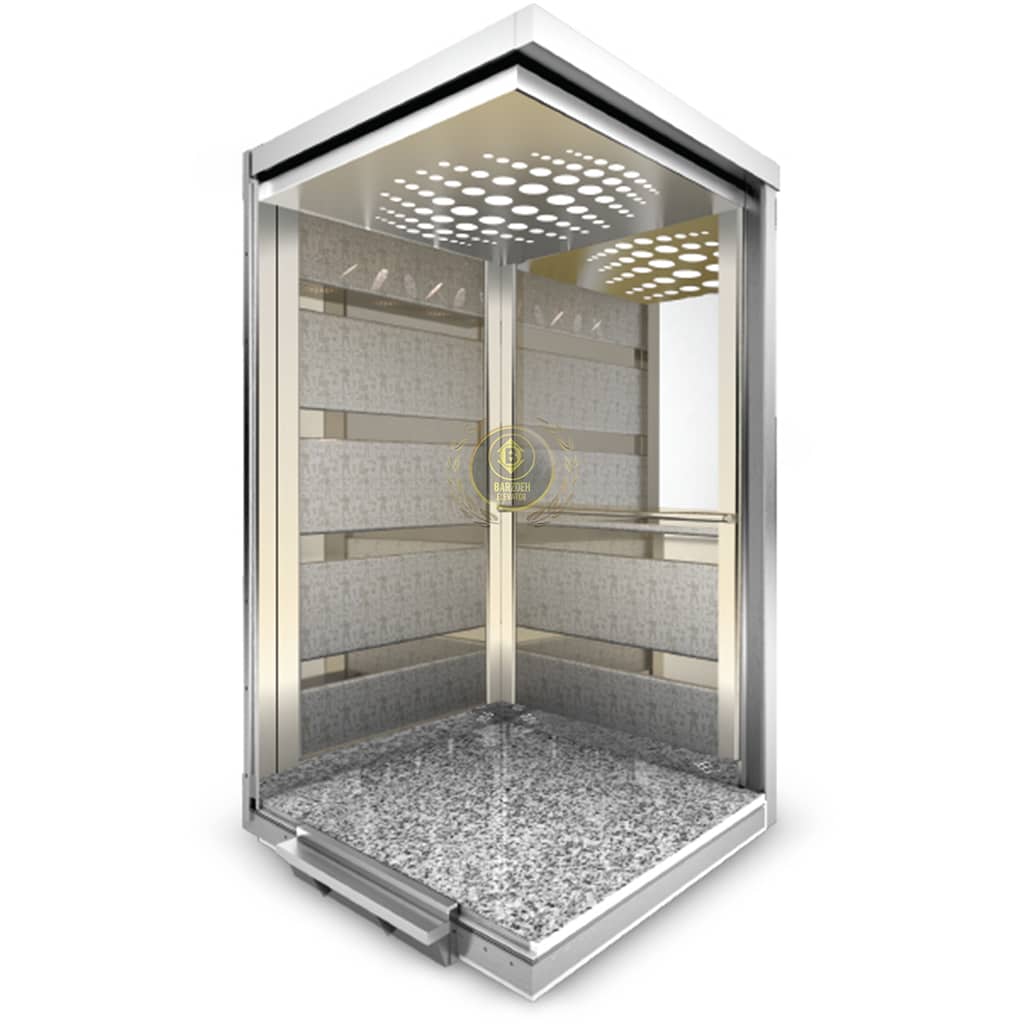 استیل-نقره-18 کابین آسانسور استیل نقره ای کد 10218 - تصویر 1