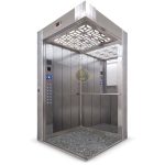 کابین آسانسور استیل نقره ای کد 10219