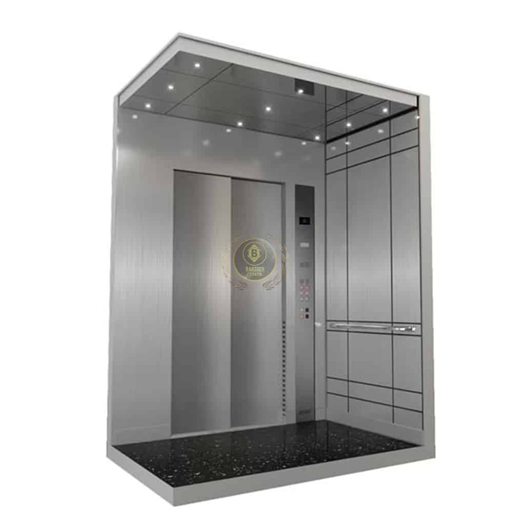 استیل-نقره-2-1 کابین آسانسور استیل نقره ای کد 10202 - تصویر 1
