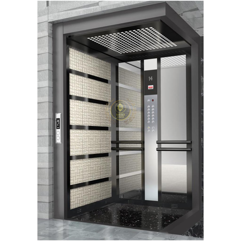 استیل-نقره-24 کابین آسانسور استیل نقره ای کد 10224 - تصویر 1