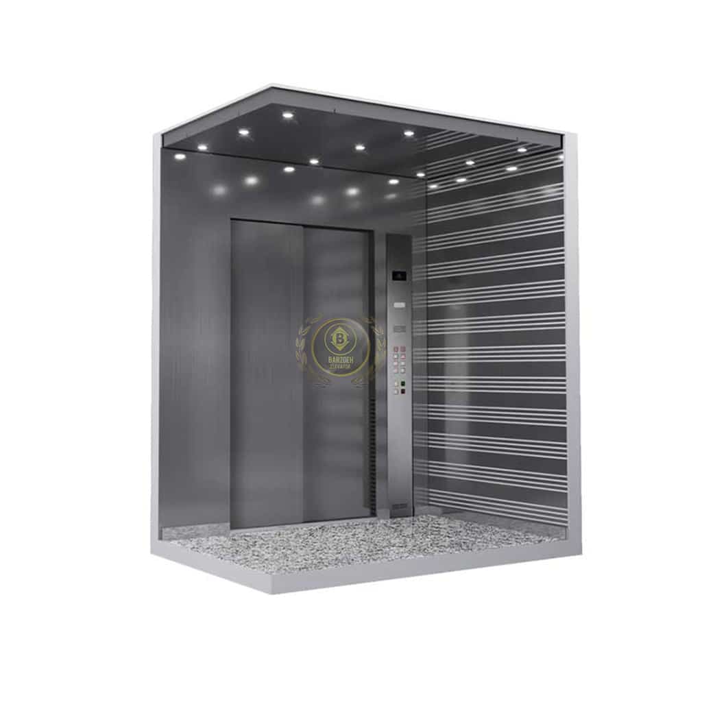 استیل-نقره-6-1 کابین آسانسور استیل نقره ای کد 10206 - تصویر 1