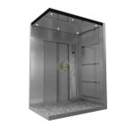 کابین آسانسور استیل نقره ای کد 10207