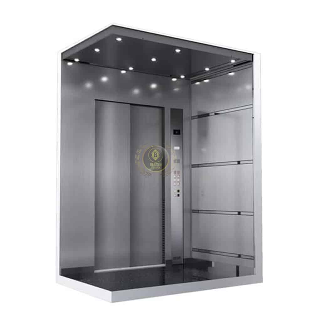 استیل-نقره-8-1 کابین آسانسور استیل نقره ای کد 10208 - تصویر 1