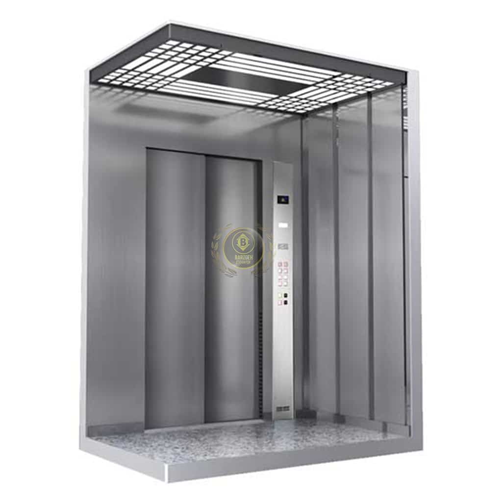 استیل-نقره-9-1 کابین آسانسور استیل نقره ای کد 10209 - تصویر 1