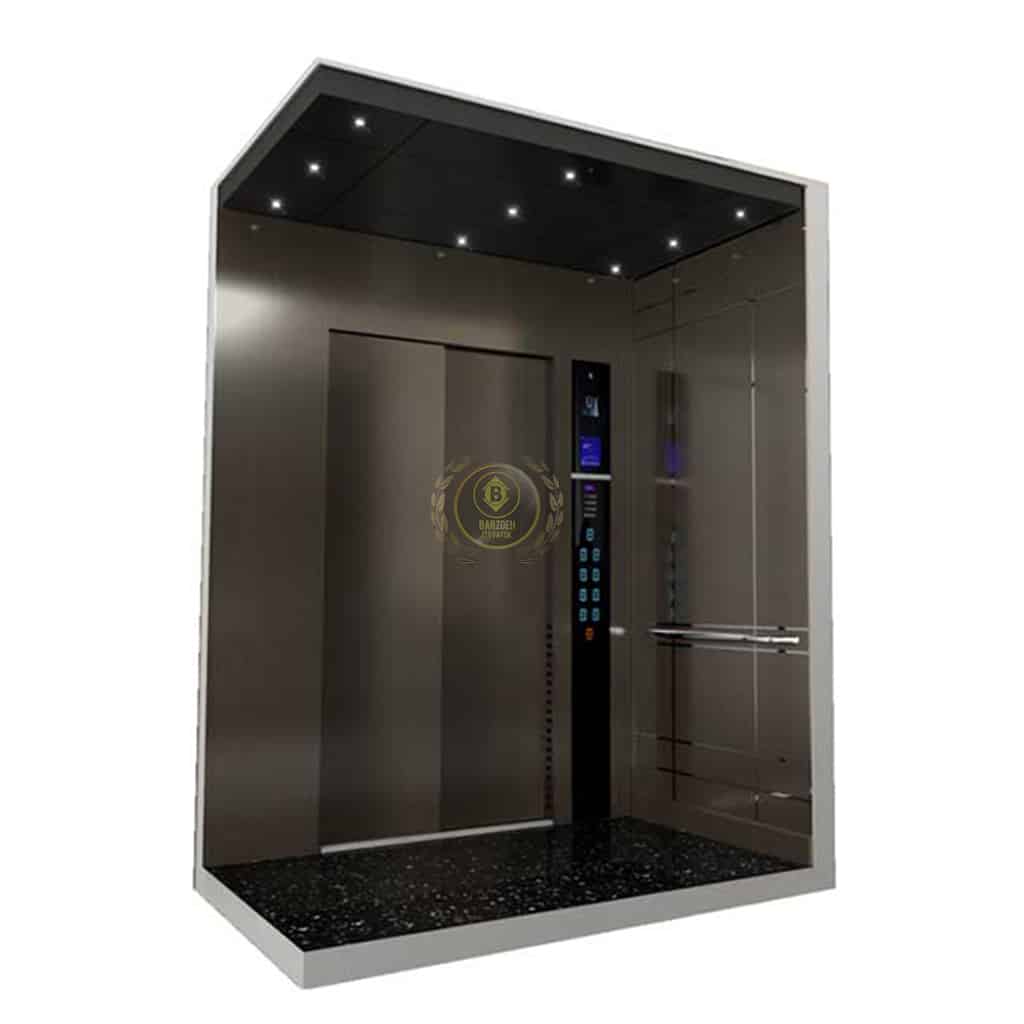 استیل-نقره-دودی-1-1 کابین آسانسور استیل نقره ای دودی کد 10228 - تصویر 1