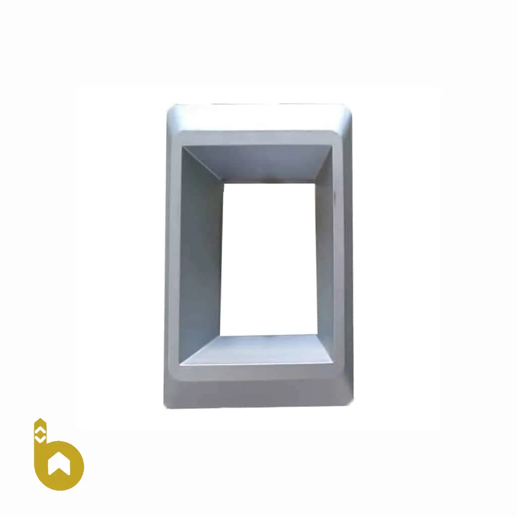 قاب-شیشه-نقره-ای-1 قاب شیشه درب لولایی آسانسور ( بسته 4 عدد + یک عدد دستگیره ) - تصویر 1